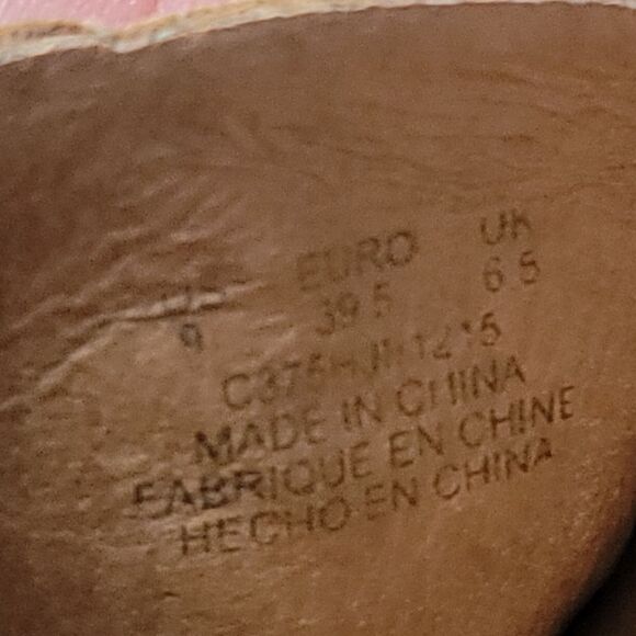 Kelsey Dagger Brooklyn women's Golden Tan Leather Wedge Slip on Shoes size 9 - Picture 11 of 13